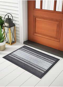 Status Contract Rubber Backing with Rubber Borders Door Mats for Home/Room/Office Enterence (Black), 38 X 58 Cm  - Image 1