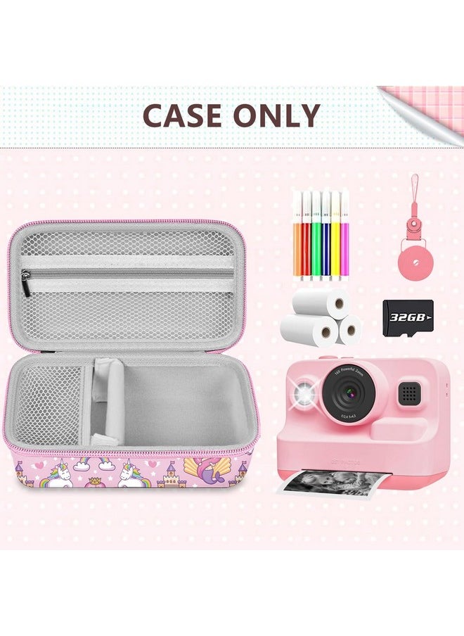 Leayjeen - Kids Camera Case Compatible With Dylanto/Gktz/Himont/Camclid/Esoxoffore Kids Instant Print Camera,For Film Camera Storage Christmas Gifts And Birthday Gifts For Kids -Pink Unicorn（Case Only） - Image 1
