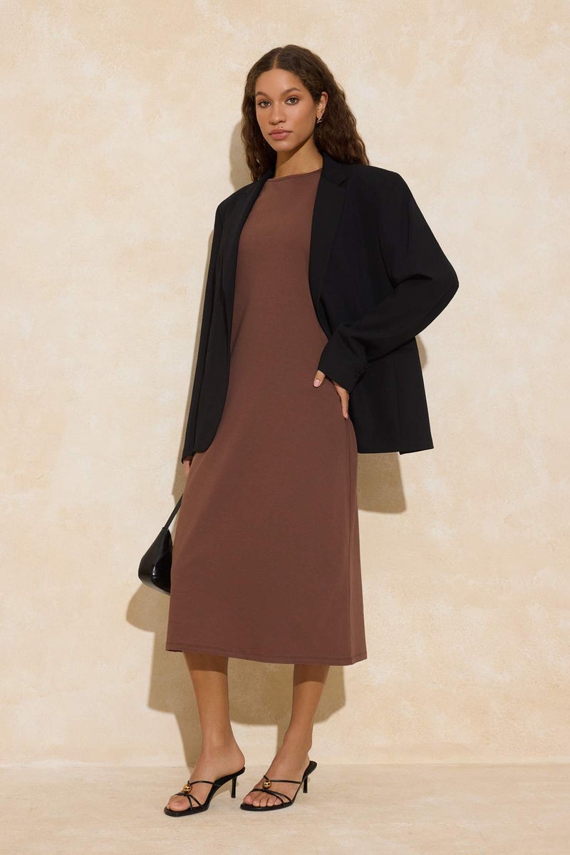 trendyol Brown Sleeveless Long Lining Underdress Tctss21Uk0034 - Image 1