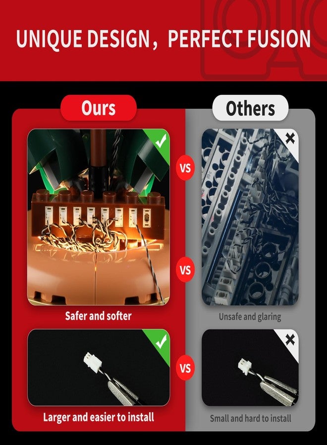 BRIKSMAX 2.0 Light Kit for Lego-10343 Mini Orchid -Innovative Led Lighting Kit Compatible with Lego The Botanical Collection Building Set- Not Included Lego Set - Image 5