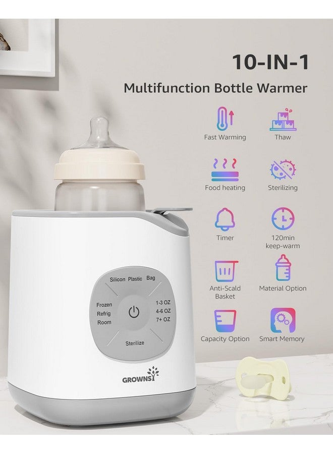 GROWNSY Bottle Warmer, Baby Bottle Warmer Fast For Breastmilk & Formula, Accurate Temperature Control, Milk Warmer For All Bottles With Thaw, Sterilizing, Keep Warm, Heat Food  - Image 4