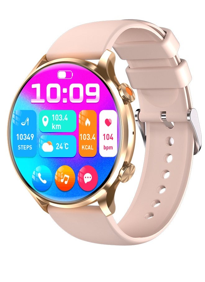 WAPIK - Korean Brand Smart Watch Y5，Business Smartwatch, Waterproof Fitness Watch, Bluetooth Calling, Compatible with Android and iOS,Smartwatch For Men, Zinc Alloy Vacuum Plating, Heart Rate Monitoring，Gold - Image 1