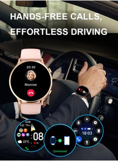 WAPIK Korean Brand Smart Watch Y5，Business Smartwatch, Waterproof Fitness Watch, Bluetooth Calling, Compatible with Android and iOS,Smartwatch For Men, Zinc Alloy Vacuum Plating, Heart Rate Monitoring，Gold  - Image 5
