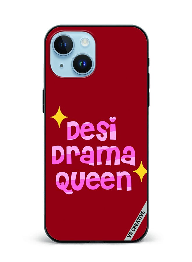 VR CREATIVE Protective Case Cover For Apple iPhone 15 Plus Desi Drama Queen Design Multicolour - Image 1