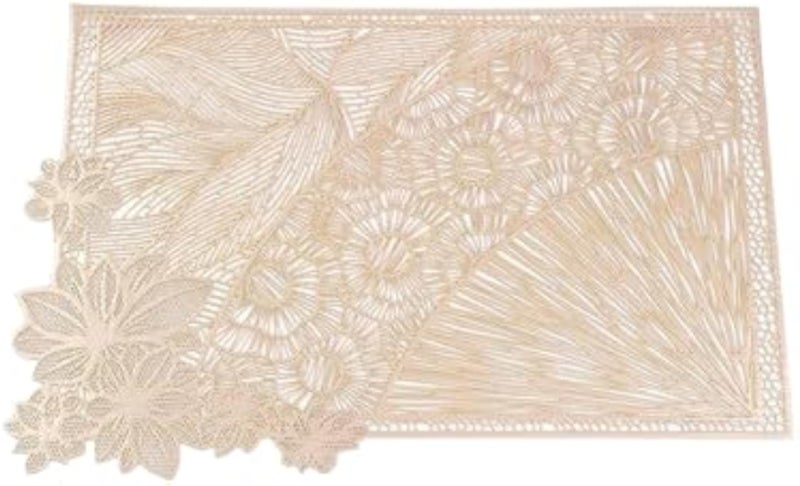 مفرش طاولة دانتيل على الطراز الأمريكي، مانع للانزلاق، عازل للحرارة، مناسب لطاولة القهوة (مستطيل) صغير