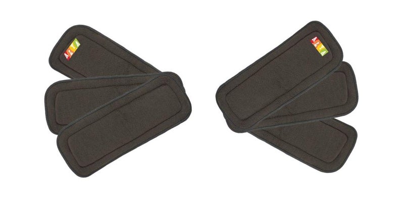 Alya Pack of 6 Bamboo Charcoal Diaper Inserts Liner Pads Reusable Washable For Cloth Diapers Baby/Toddler/Infants I Age 0-2 Years (Pack of 6) - Image 1