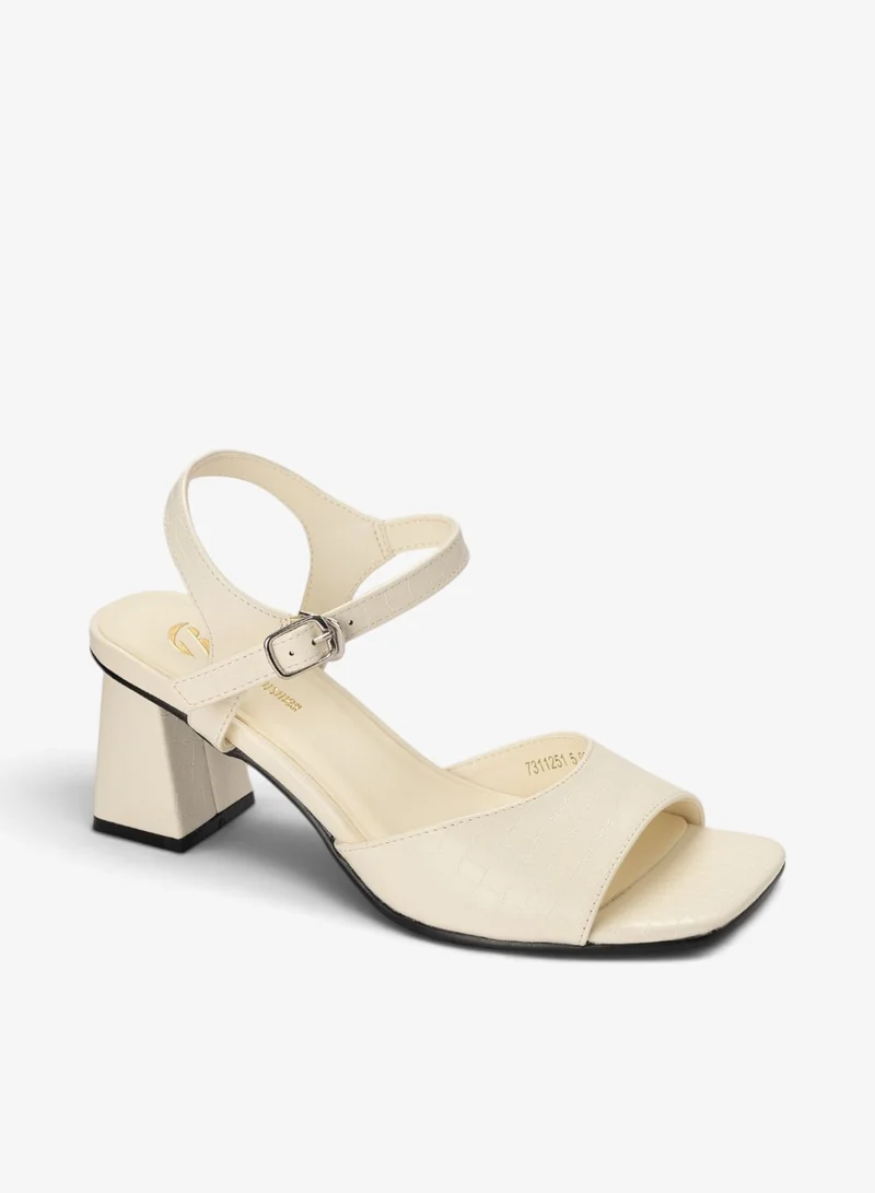 Bata Comfit Block Heel Sandals with Adjustable Ankle Strap