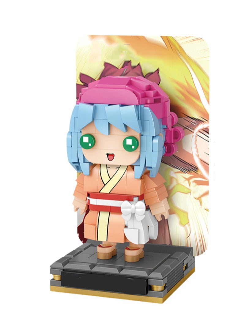 316pcs Blue Hair Girl Character Model Set Building Blocks Creative Diy Simulation Collection Building Assembly Toys Children'S Gifts Home Decorations - Image 1