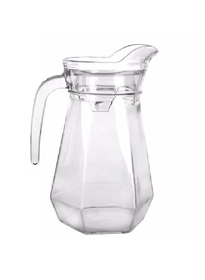 Glass Water Jug With Lid Clear 1.4L - Image 2