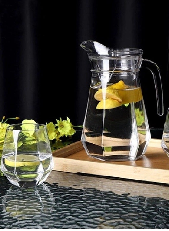 Glass Water Jug With Lid Clear 1.4L - Image 5