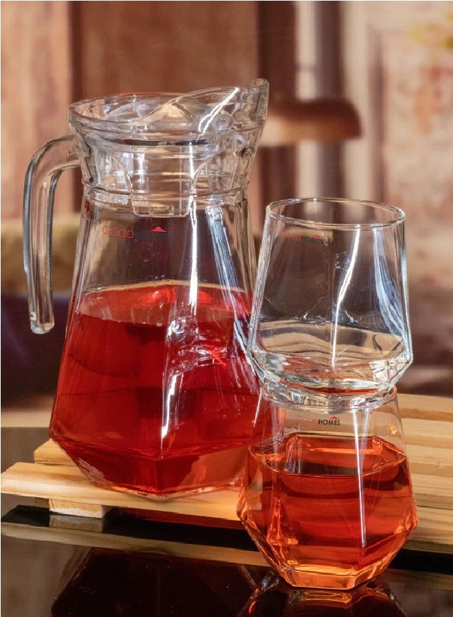 Glass Water Jug With Lid Clear 1.4L - Image 4
