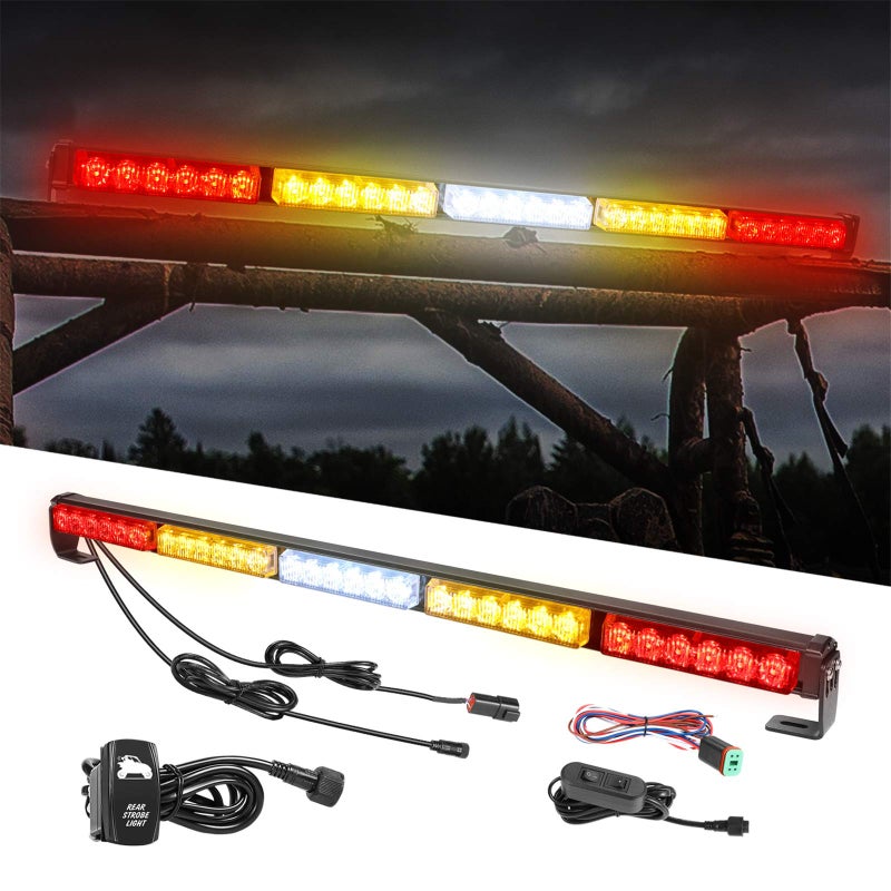 Auto Power Plus 30 Inch Rear Chase Light Bar Kit Offroad Strobe LED Driving Lights wRunning Turn Signal Brake Reverse LED Light Bar for UTV ATV Polaris RZR XP 1000 Side by Sides 4x4 Trophy Truck