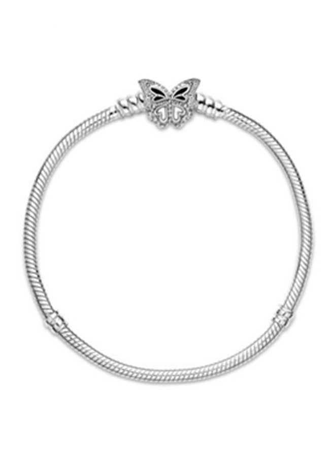 PANDORA - Pandora Moments butterfly clasp snake bone chain bracelet - Image 1