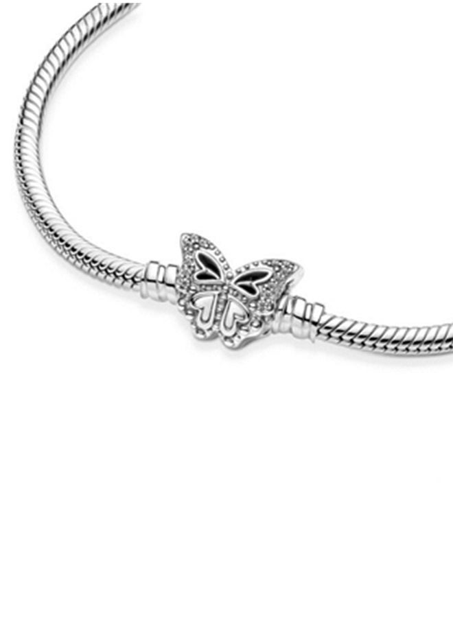 PANDORA - Pandora Moments butterfly clasp snake bone chain bracelet - Image 1