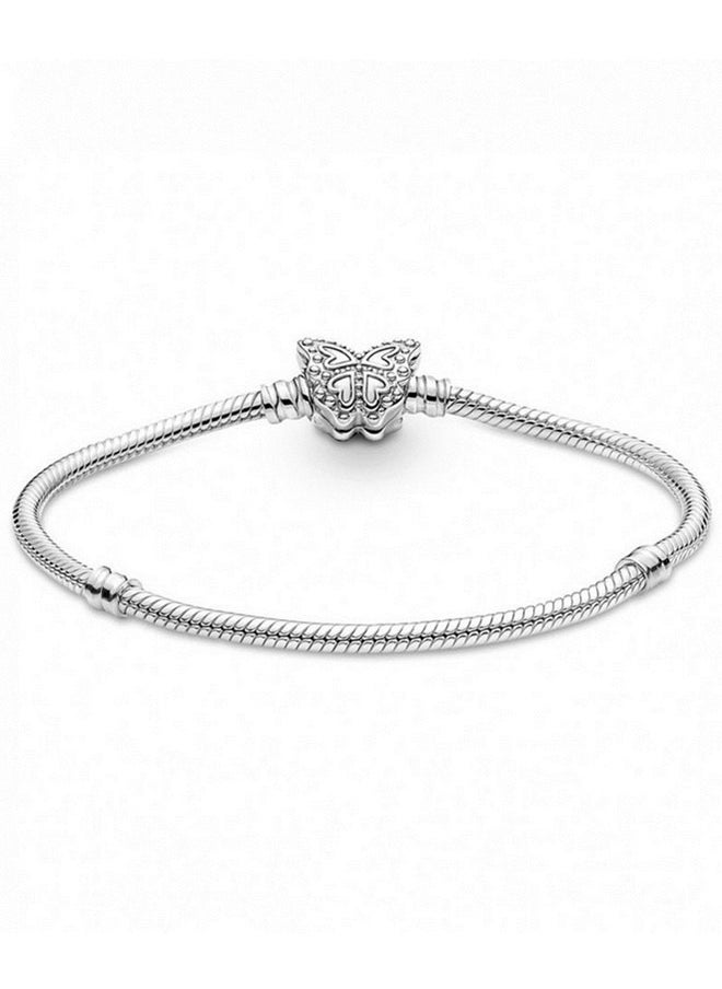 PANDORA - Pandora Moments butterfly clasp snake bone chain bracelet - Image 1