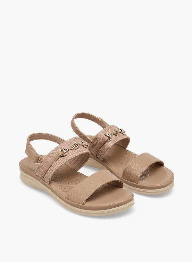 Women Monogram Print Sandals