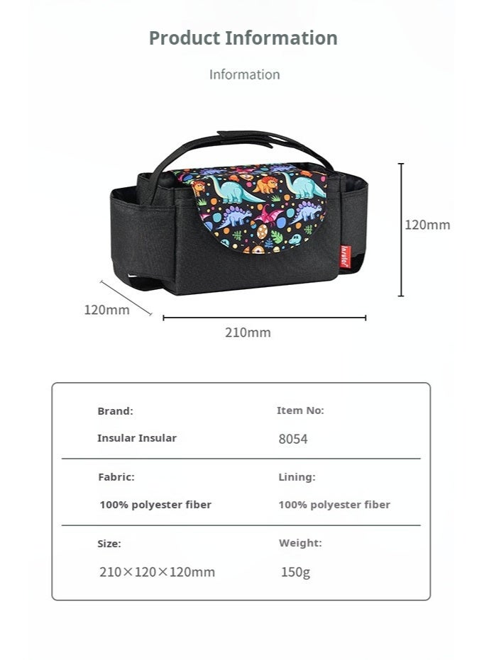 انسولار متعددة الوظائف حقيبة عربة طفل - قدرة كبيرة ، حفاضات الطفل ، الحليب ، لعبة جيب - Image 4