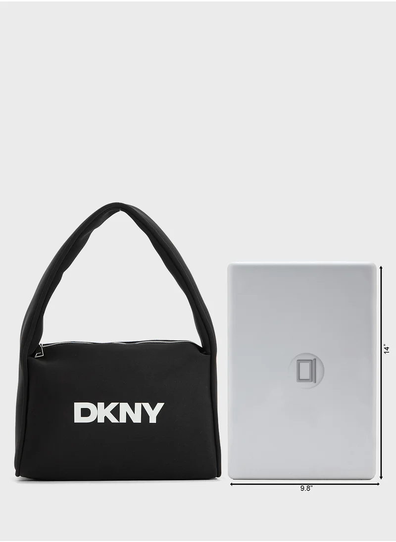 DKNY Carol Logo Top Handle Zip Through Tote