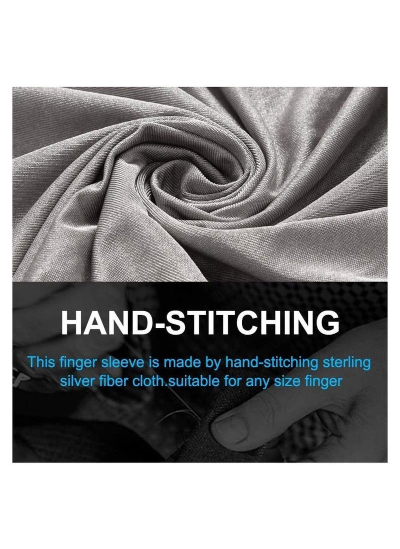 SYOSI - PUBG Mobile Game Finger Sleeve Sets, Sterling Silver Fiber, Anti-Sweat Breathable Full Touch Screen Sensitive Shoot Aim Joysticks Finger Set, Rules of Survival (5 Pack, Gray) - Image 1