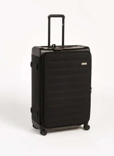 وايف Women's Textured Softcase Luggage Trolley Bag with Retractable Handle