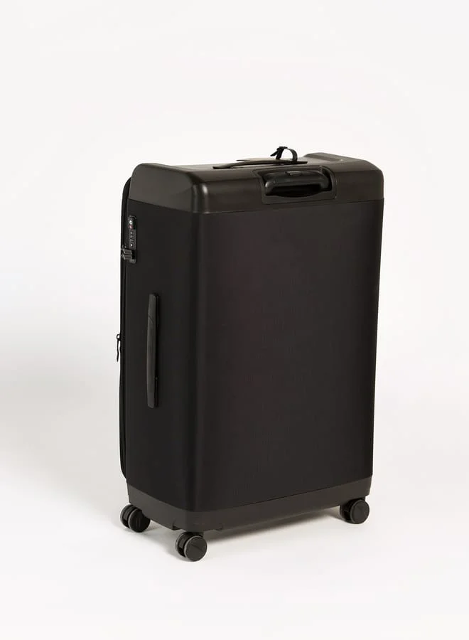 وايف Women's Textured Softcase Luggage Trolley Bag with Retractable Handle