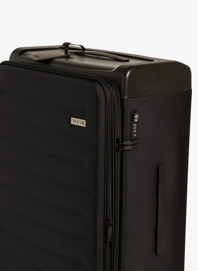 وايف Women's Textured Softcase Luggage Trolley Bag with Retractable Handle