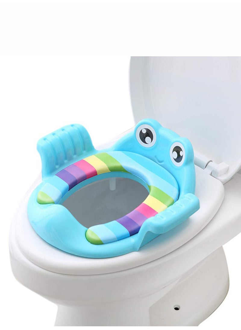 Gonice Baby Potty Trainer, Non-Slip Toilet Training Seat with Handles, Cartoon Shape Toddler Toilet Seat for Independent Urination, Portable for Travel - Image 2
