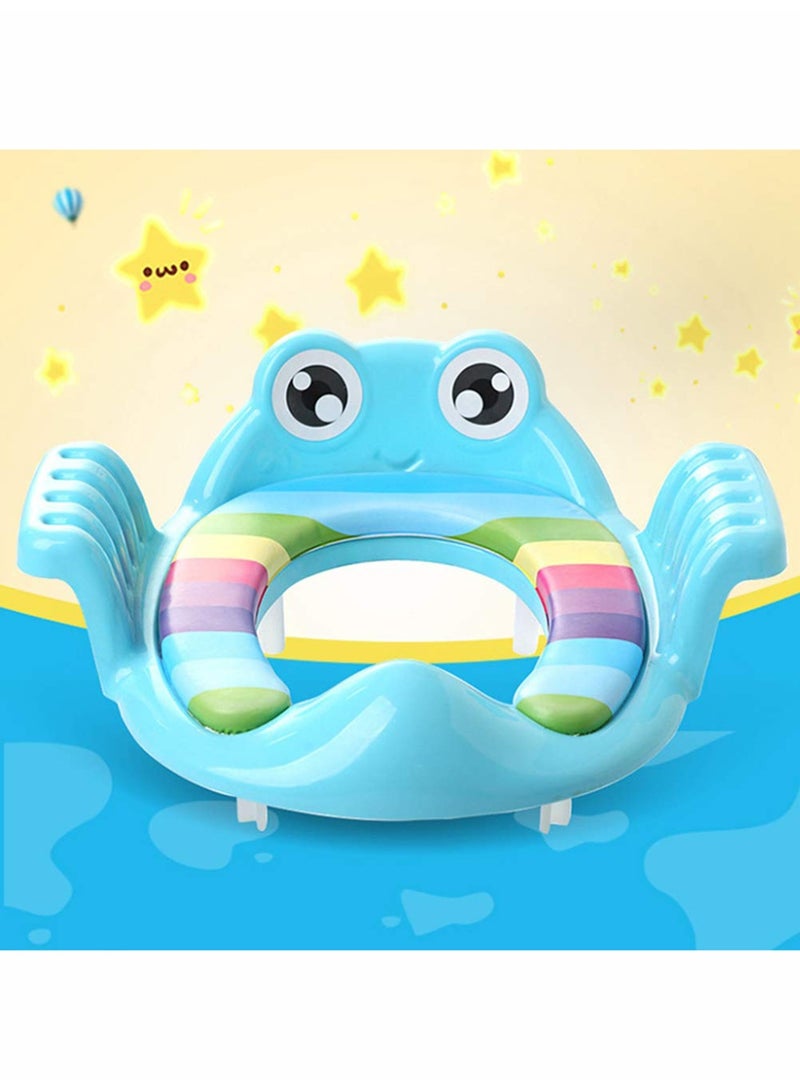 Gonice Baby Potty Trainer, Non-Slip Toilet Training Seat with Handles, Cartoon Shape Toddler Toilet Seat for Independent Urination, Portable for Travel - Image 3