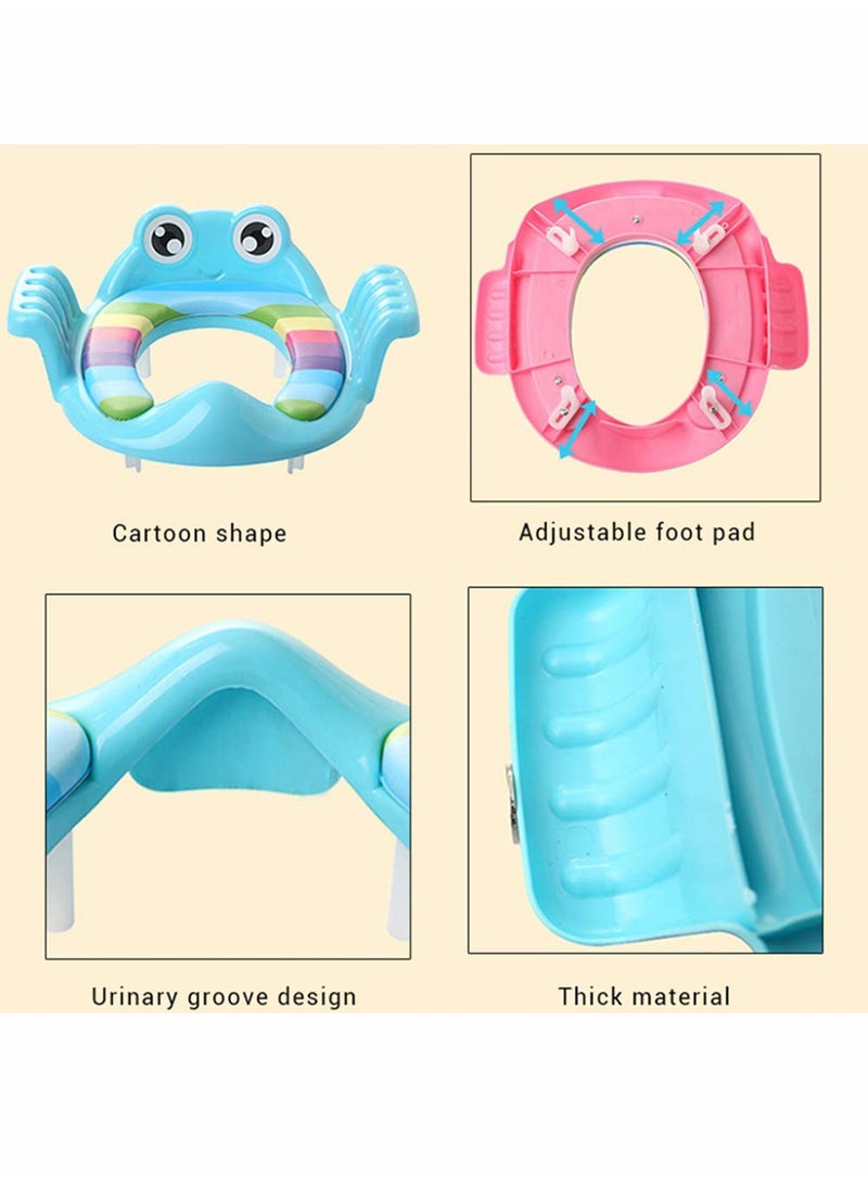 Gonice Baby Potty Trainer, Non-Slip Toilet Training Seat with Handles, Cartoon Shape Toddler Toilet Seat for Independent Urination, Portable for Travel - Image 4