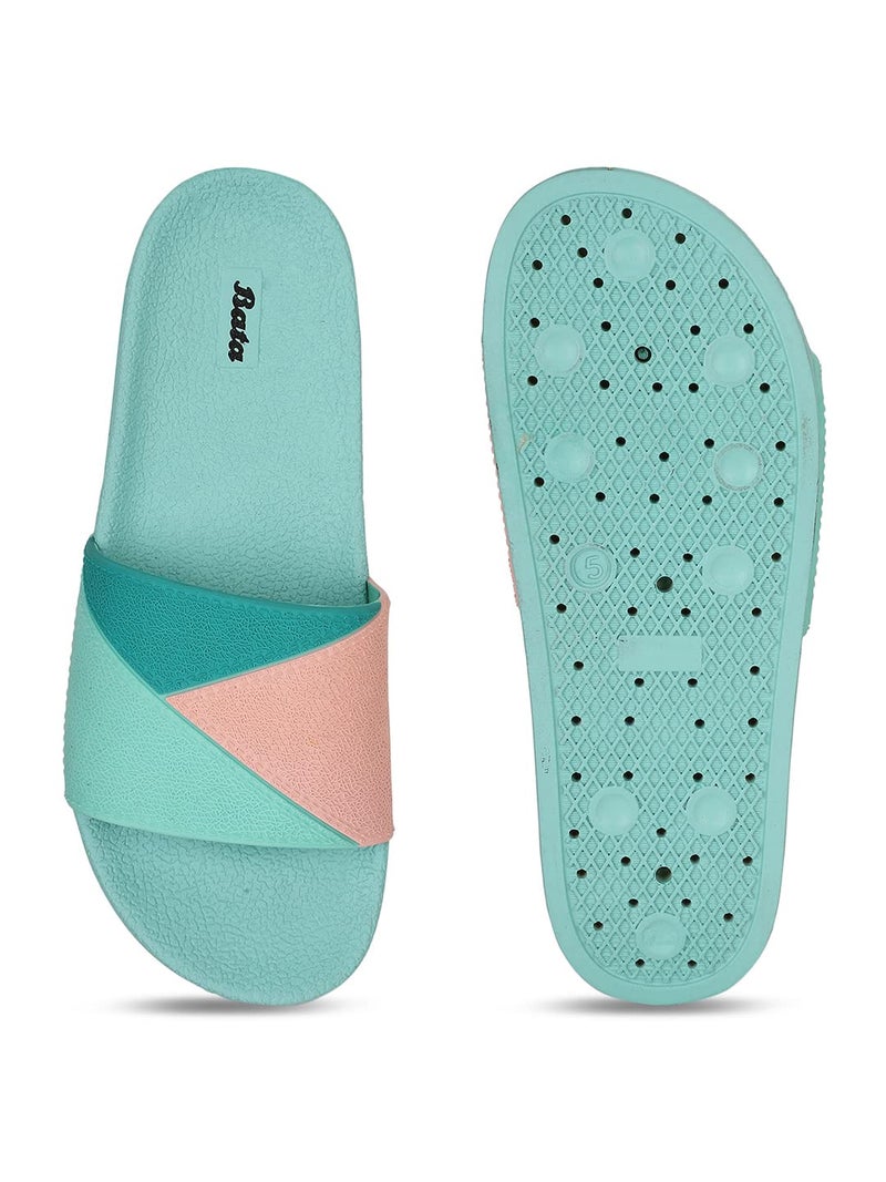 Bata E- Ivry Women's Light Green Flip Flops - 5 UK (5727581) - Image 5