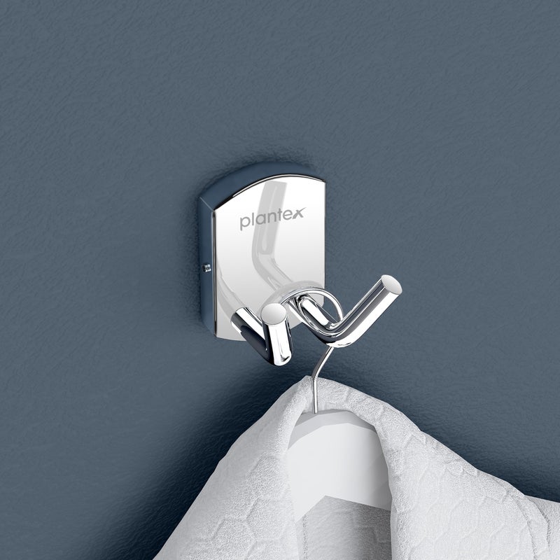 Plantex 304 Grade Stainless Steel Robe Hook/Cloth-Towel Hanger/Door Hanger-Hook/Bathroom Accessories - Parv (Chrome) - Image 1