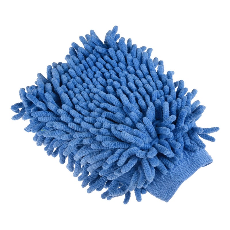 Kuber Industries Kuber Industries Chenille MittsMicrofiber Cleaning GlovesInside Waterproof Cloth Gloves100 Gram Weighted Hand DusterHand Chenille Gloves For CarGlass Blue - Image 1
