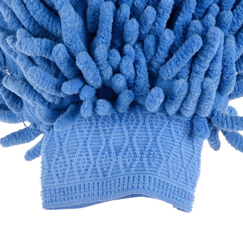 Kuber Industries Kuber Industries Chenille MittsMicrofiber Cleaning GlovesInside Waterproof Cloth Gloves100 Gram Weighted Hand DusterHand Chenille Gloves For CarGlass Blue - Image 4