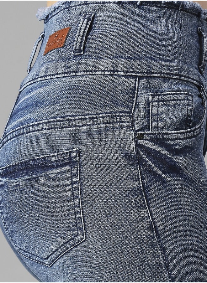 HIGH STAR Women Blue Blue Slim Fit High-Rise Clean Look Jeans  - Image 2