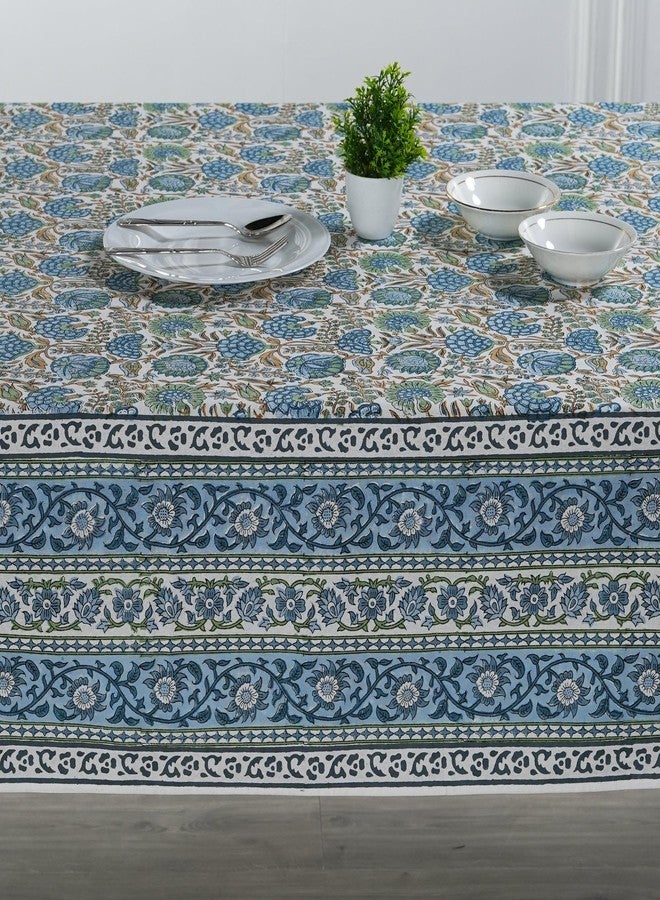 Ridhi -Asparagus Green 60x60 Inches Square 100% Cotton Hand Block Print Tablecloth Washable Halloween Thanksgiving/Christmas Parties/Wedding Use,Fall décor Farmhouse Dining Dinner Tablecloth - Image 3