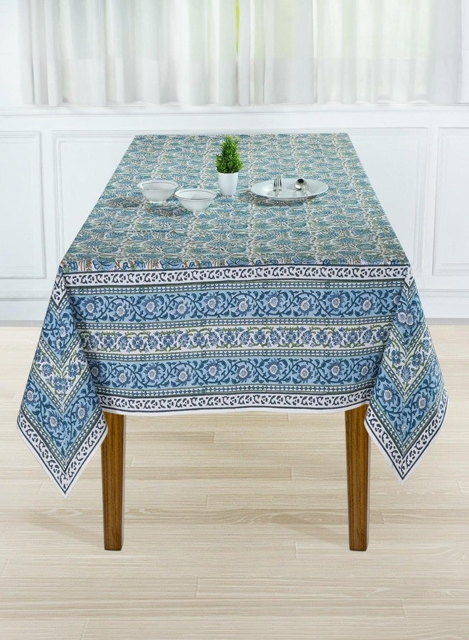 Ridhi -Asparagus Green 60x60 Inches Square 100% Cotton Hand Block Print Tablecloth Washable Halloween Thanksgiving/Christmas Parties/Wedding Use,Fall décor Farmhouse Dining Dinner Tablecloth - Image 2