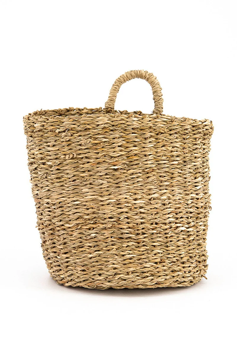 Muy Mucho Round Vegetable Fiber Basket, Brown