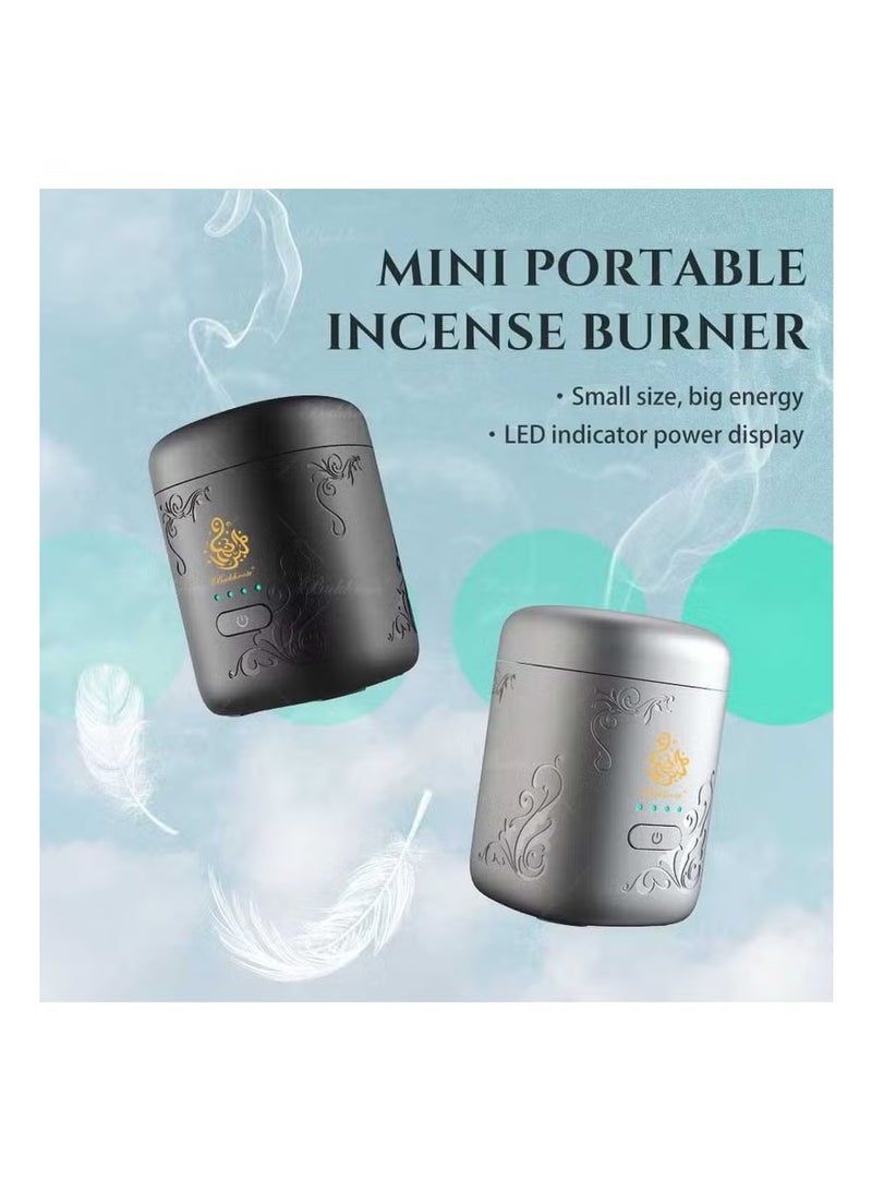 إلترازون New Mini Electronic Arabic Incense Burner | Portable Oud & Bakhoor Mubkhara with Battery Indicator | USB Rechargeable Aromatherapy Diffuser for Home, Office & Car | Safe Charcoal-Free Incense & Fragrance | Ideal Gift for Ramadan & Special Occasions - Image 3