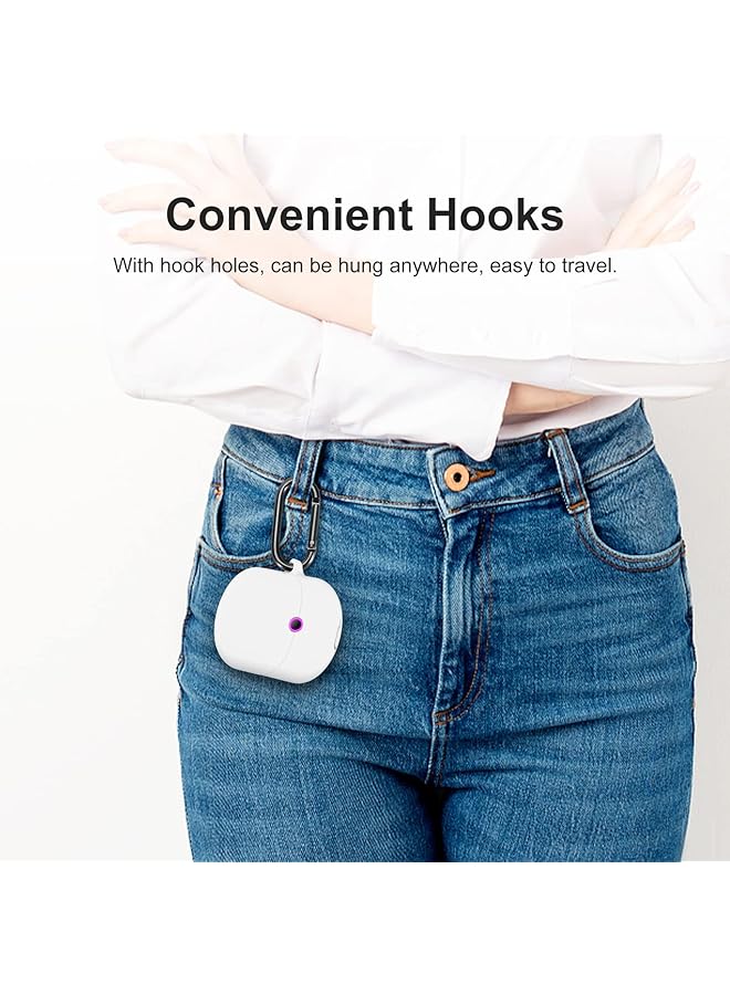 إيروريكس حافظة واقية من السيليكون الناعم لسماعات Soundcore Vr P10، قطعتان من غطاء سماعات الأذن الواقي المقاوم للصدمات مع ملحقات حلقة تثبيت باللونين الأزرق والأبيض - Image 4