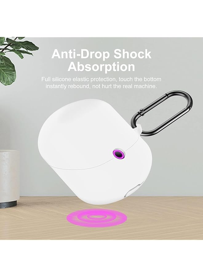 إيروريكس حافظة واقية من السيليكون الناعم لسماعات Soundcore Vr P10، قطعتان من غطاء سماعات الأذن الواقي المقاوم للصدمات مع ملحقات حلقة تثبيت باللونين الأزرق والأبيض - Image 5