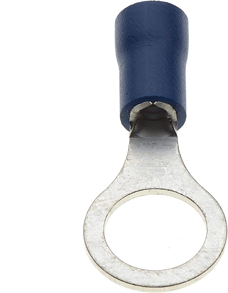 Keple Ring Crimp Terminal Pack - Blue, 8mm, 30A, 16-14 AWG, Heat Shrink Connectors, Tinned Copper - Image 2