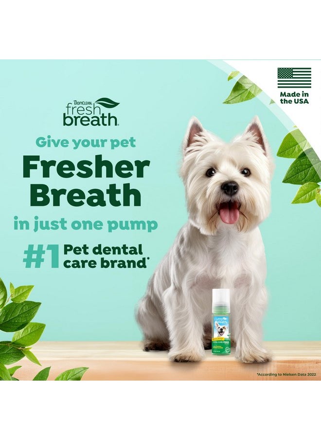 TropiClean - TropiClean Fresh Breath Foam for Dogs & Cats | Cat & Dog Dental Foam| Dog Breath Freshener Foam| Oral Care for Dogs & Cats | Made in The USA | 4.5 oz - Image 1
