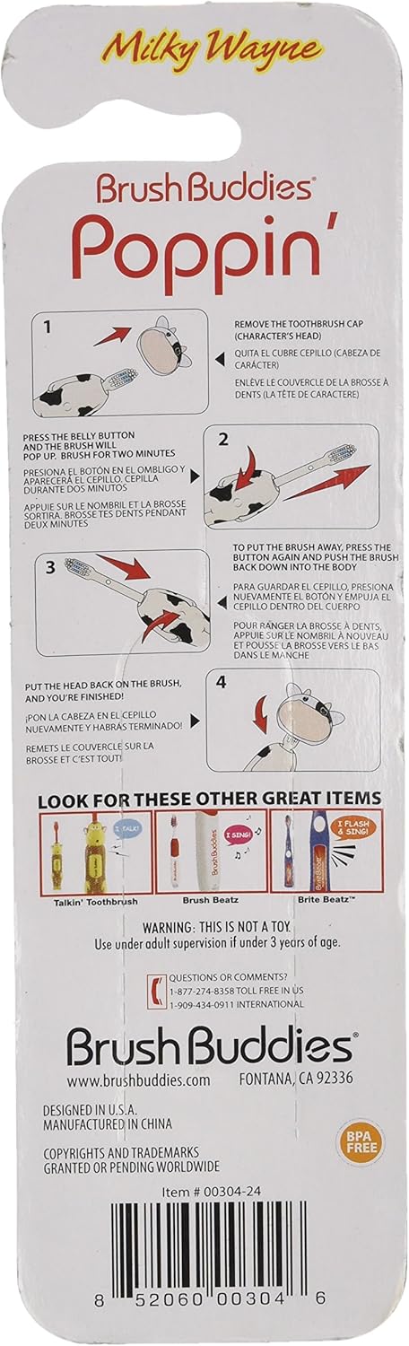 Brush Buddies Manual Poppin Milky Wayne Toothbrush - Image 2