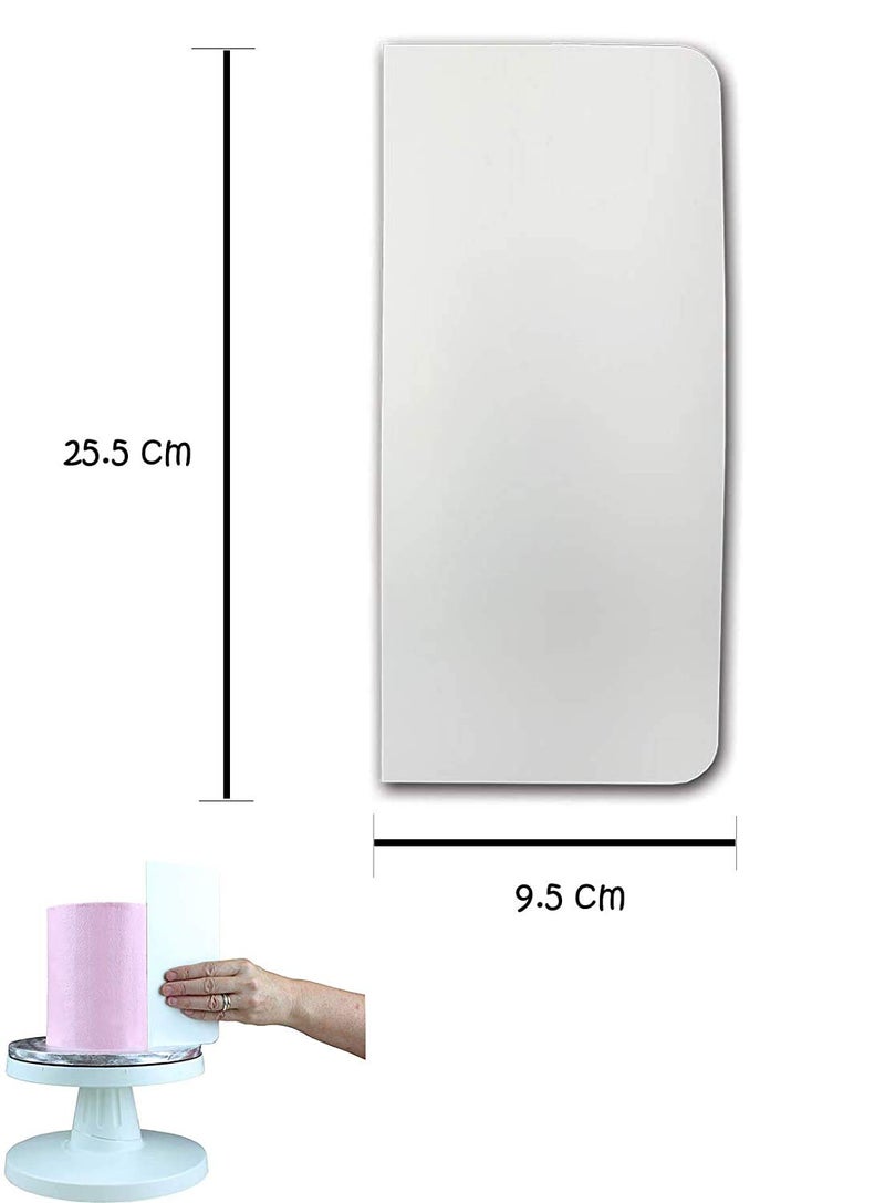 Cake Decor - Tall Plastic Cake Scraper - 25 CM Straight Edge Icing Smoother - BPA-Free, Durable, Reusable, Ergonomic Grip - for Buttercream, Fondant, Ganache, Pastries, Bakery Decorating - Image 3