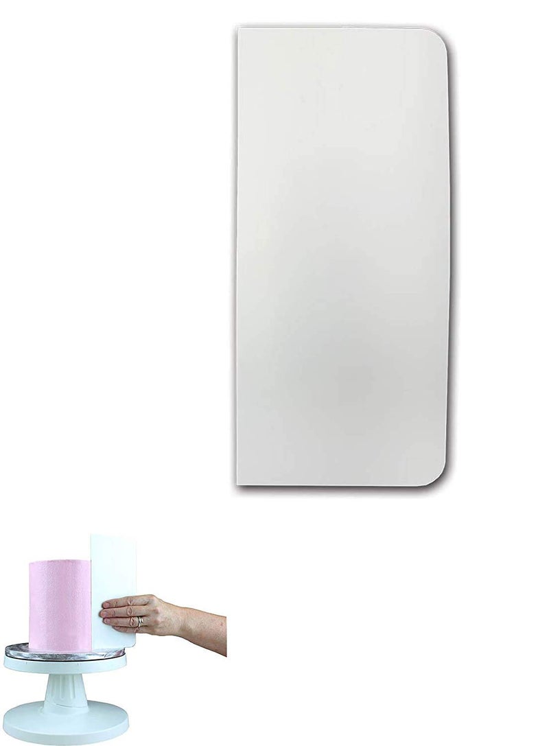 Cake Decor - Tall Plastic Cake Scraper - 25 CM Straight Edge Icing Smoother - BPA-Free, Durable, Reusable, Ergonomic Grip - for Buttercream, Fondant, Ganache, Pastries, Bakery Decorating - Image 4