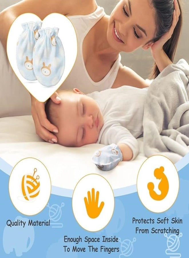 PEARSILK قفازات قطنية من بيرسيلك للأطفال حديثي الولادة، من عمر 0 إلى 6 أشهر، عبوة من 6 أزواج، قفازات يد مزودة بأساور معصم مطاطية ناعمة. - Image 5