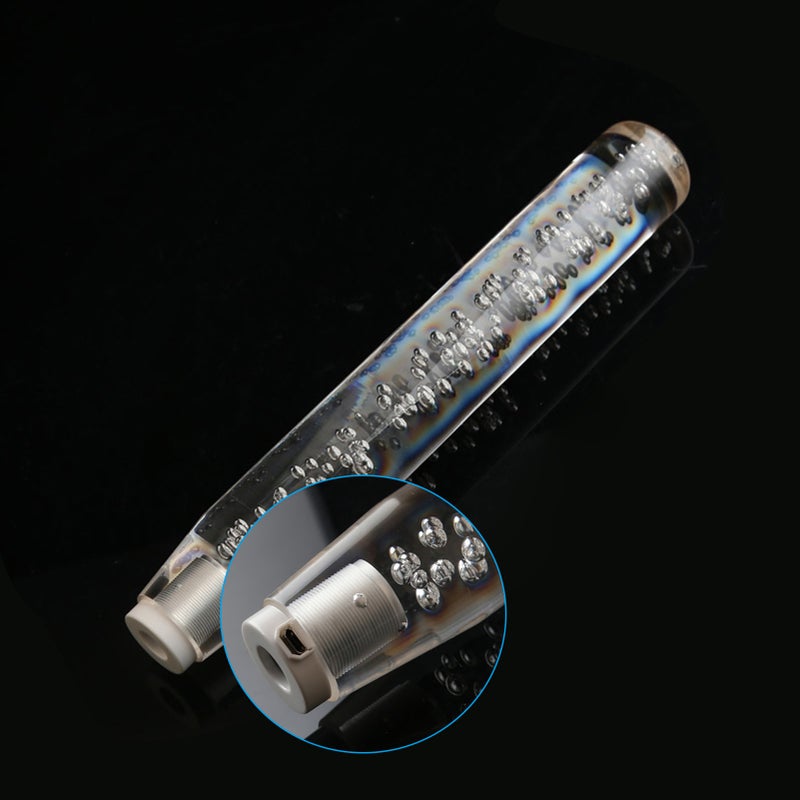 LED Light RGB Shift Knob Stick Crystal Transparent Bubble Gear Shifter10cm/15cm/20cm/25cm/30cm，Multicolor Gradient Shift Knob Universal - Image 4