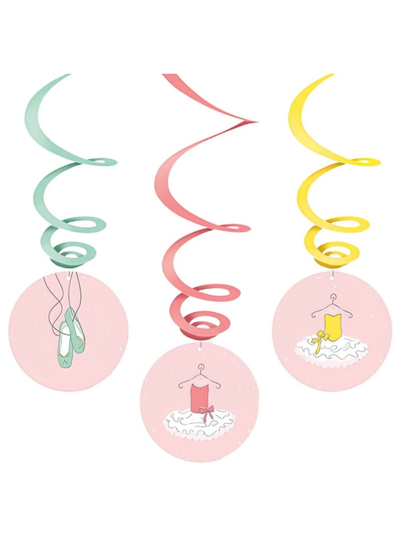 Ballerina Hanging Swirls Paper 14x80cm 6-Pack