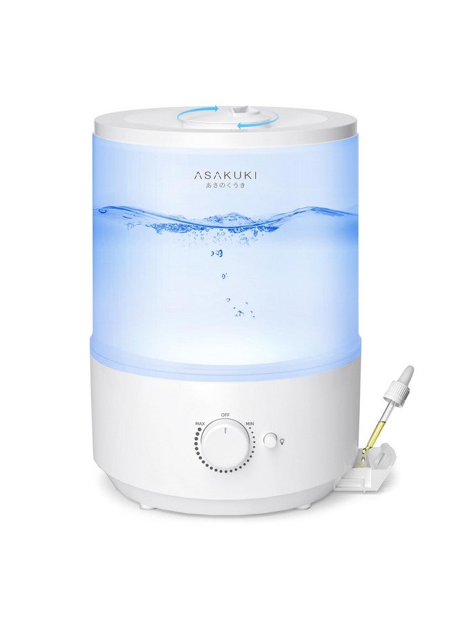 ASAKUKI ASAKUKI Humidifiers for Bedroom, 3L Top Fill Cool Mist Humidifiers for Baby Nursery & Plants, 3-IN-1 Quiet Air Humidifier, Oil Diffuser & Night Light for Large Room Home, Auto Shut-off, BPA-Free, 30H - Image 1