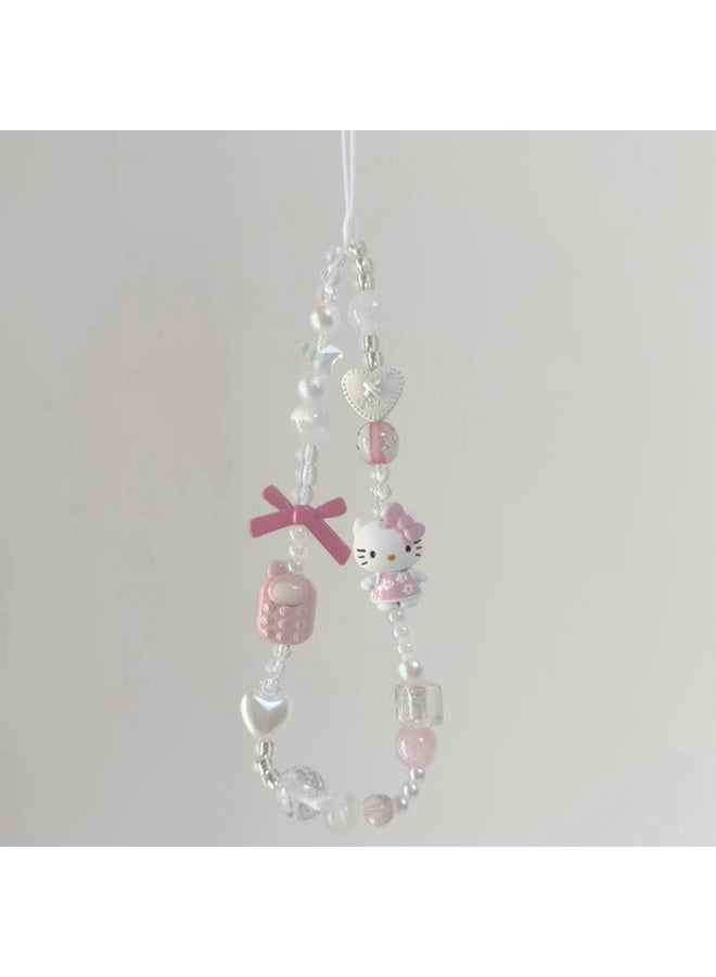 NIBEMINENT Phone Charm/ Chain Strap for Women Girls,KT Cell Phone Case Lanyard Wrist Strap